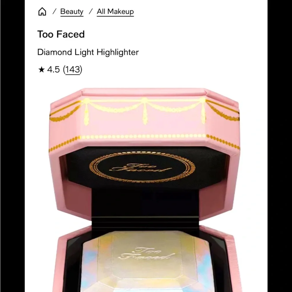 Bundle Of Too Faced Light Diamond 💎 & BYS Eye Shadow 5 Shades & A 🎁 Make-Up Set